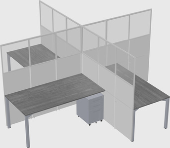 Quad office cubicles