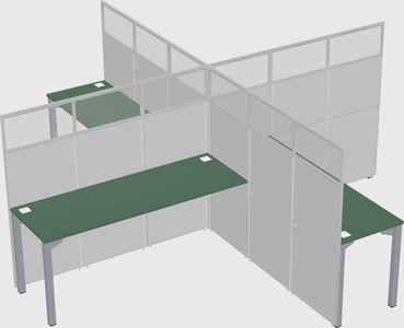 Quad office cubicles