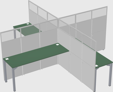 Quad office cubicles