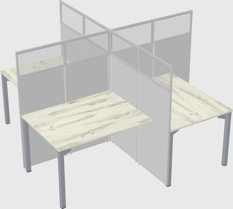 Quad office cubicles