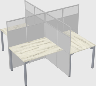 Quad office cubicles