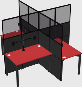 Quad office cubicles