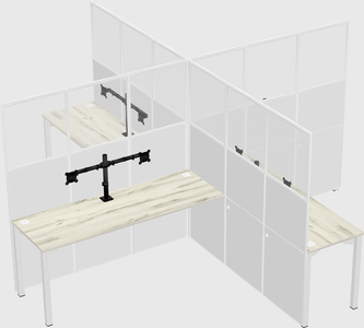 Quad office cubicles