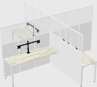 Quad office cubicles