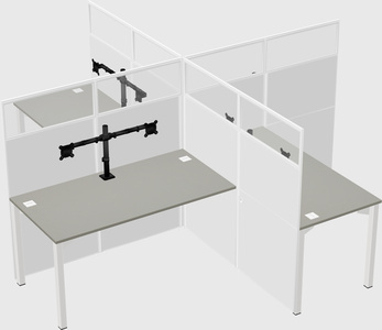 Quad office cubicles