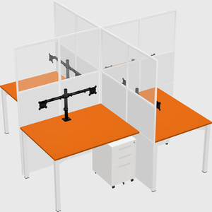 Quad office cubicles
