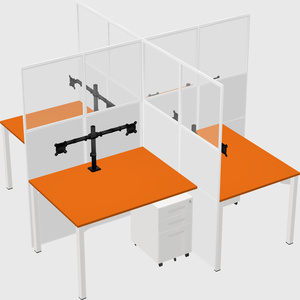 Quad office cubicles