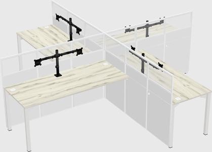 Quad office cubicles