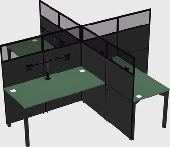 Quad office cubicles
