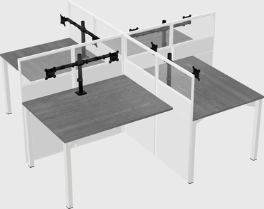 Quad office cubicles
