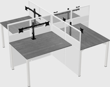 Quad office cubicles