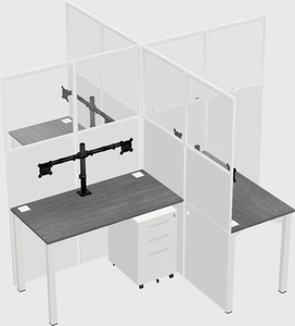 Quad office cubicles