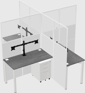 Quad office cubicles