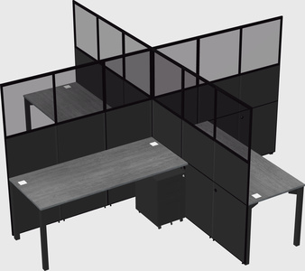 Quad office cubicles