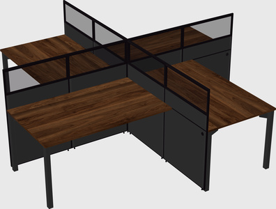 Quad office cubicles