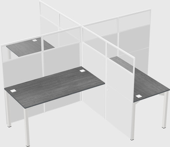Quad office cubicles