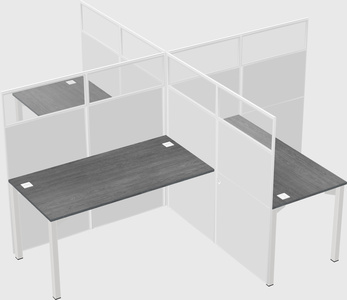 Quad office cubicles