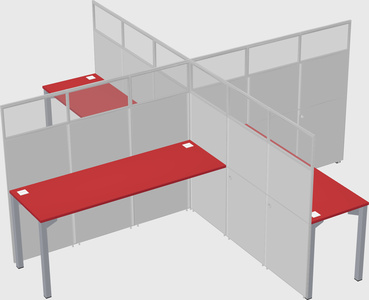 Quad office cubicles