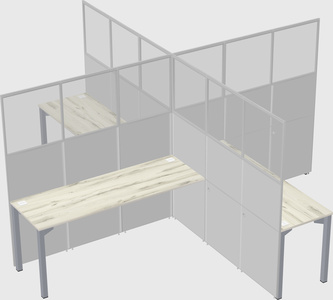 Quad office cubicles