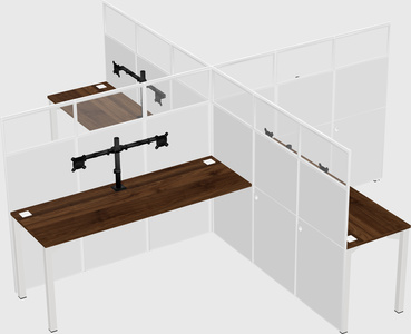 Quad office cubicles