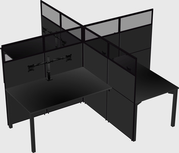 Quad office cubicles