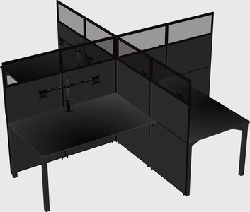 Quad office cubicles