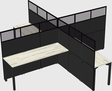 Quad office cubicles