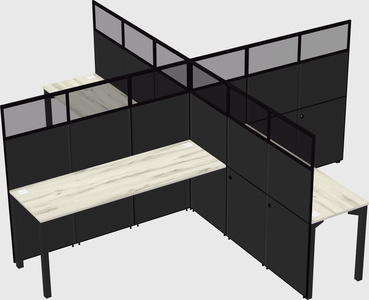 Quad office cubicles