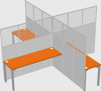 Quad office cubicles