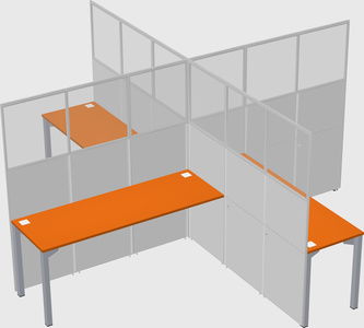 Quad office cubicles