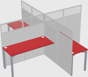 Quad office cubicles