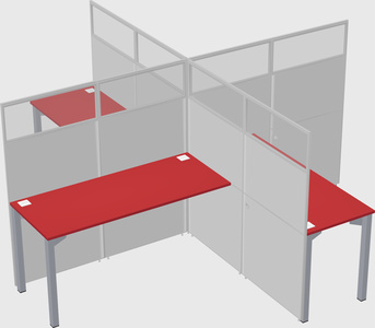 Quad office cubicles