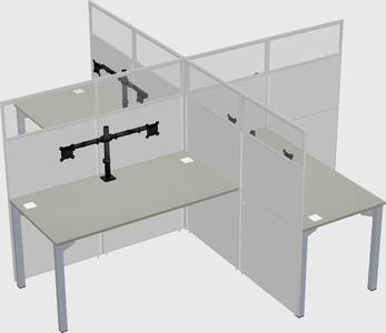 Quad office cubicles