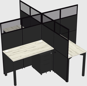 Quad office cubicles