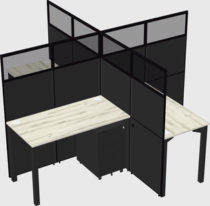 Quad office cubicles