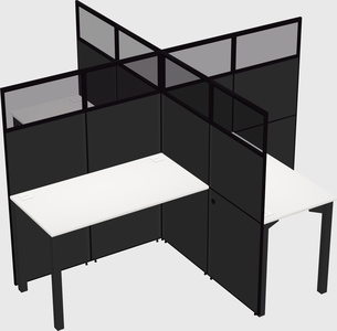Quad office cubicles