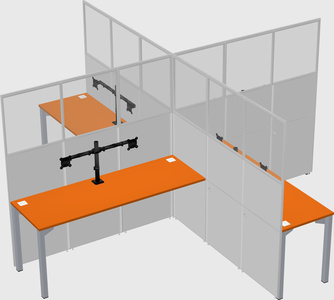 Quad office cubicles