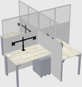 Quad office cubicles