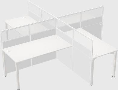 Quad office cubicles