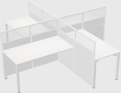 Quad office cubicles