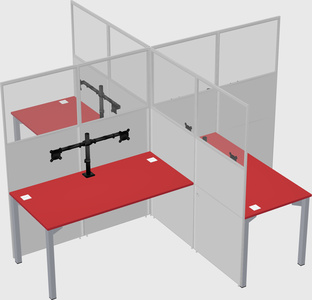 Quad office cubicles
