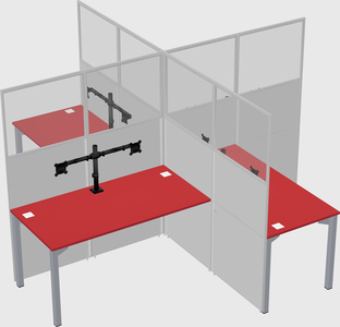 Quad office cubicles