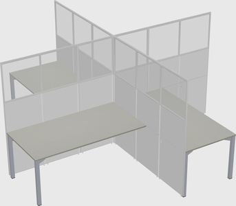 Quad office cubicles