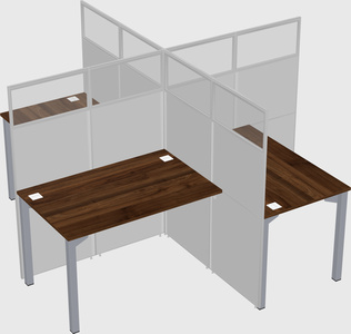 Quad office cubicles