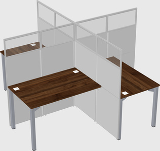 Quad office cubicles