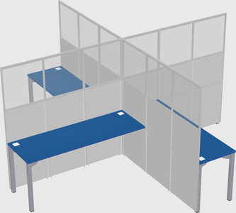 Quad office cubicles