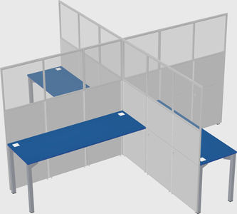 Quad office cubicles
