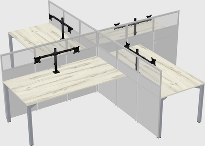 Quad office cubicles