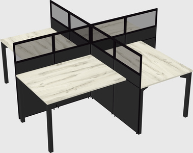 Quad office cubicles