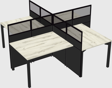 Quad office cubicles